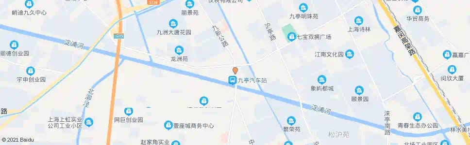 上海九新公路九亭大街_公交站地图_上海公交_妙搜公交查询2025