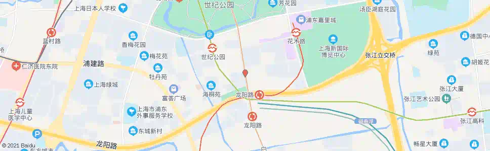 上海白杨路樱花路_公交站地图_上海公交_妙搜公交查询2025