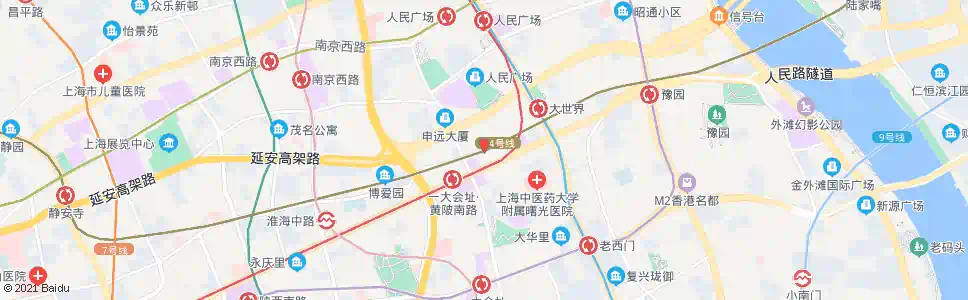 上海金陵中路黄陂南路_公交站地图_上海公交_妙搜公交查询2025