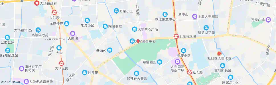 上海广中西路万荣路_公交站地图_上海公交_妙搜公交查询2025