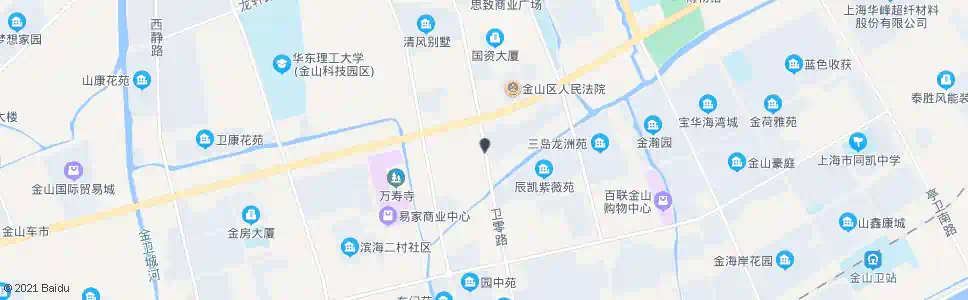 上海金山大道卫零路_公交站地图_上海公交_妙搜公交查询2025