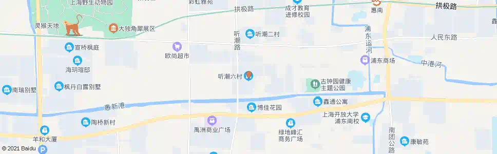上海听潮六村_公交站地图_上海公交_妙搜公交查询2025