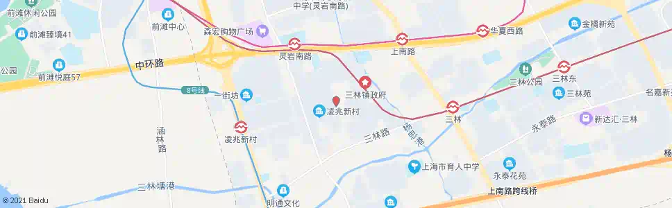 上海凌兆路灵岩南路_公交站地图_上海公交_妙搜公交查询2025