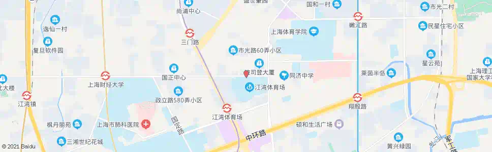 上海政立路市光路_公交站地图_上海公交_妙搜公交查询2025