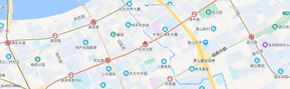 上海北洋泾路站_公交站地图_上海公交_妙搜公交查询2025
