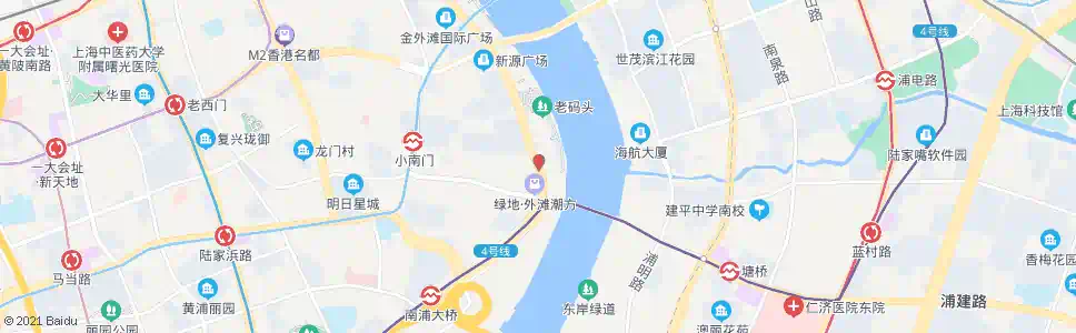 上海中山南路董家渡路_公交站地图_上海公交_妙搜公交查询2025