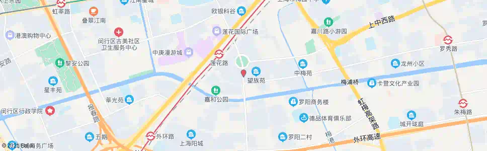 上海莲花南路上中西路_公交站地图_上海公交_妙搜公交查询2025