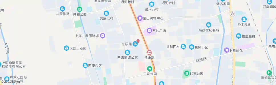 上海共康路共和新路_公交站地图_上海公交_妙搜公交查询2025