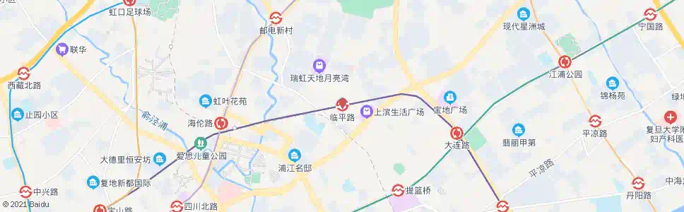 上海临平路站_公交站地图_上海公交_妙搜公交查询2025