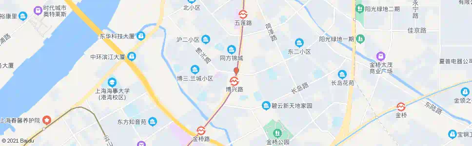 上海张杨北路博兴路_公交站地图_上海公交_妙搜公交查询2025