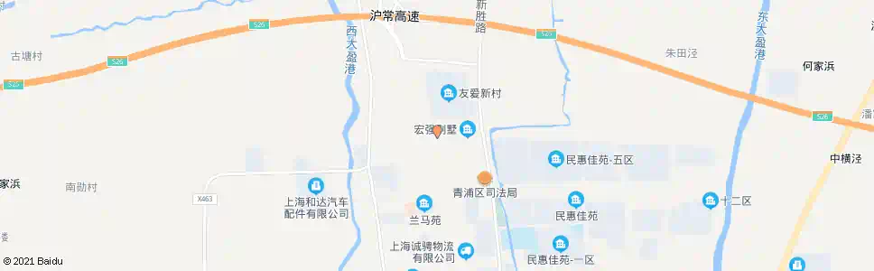 上海友爱路爱星村_公交站地图_上海公交_妙搜公交查询2025
