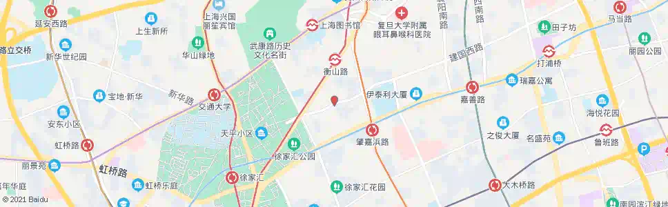 上海高安路建国西路_公交站地图_上海公交_妙搜公交查询2025