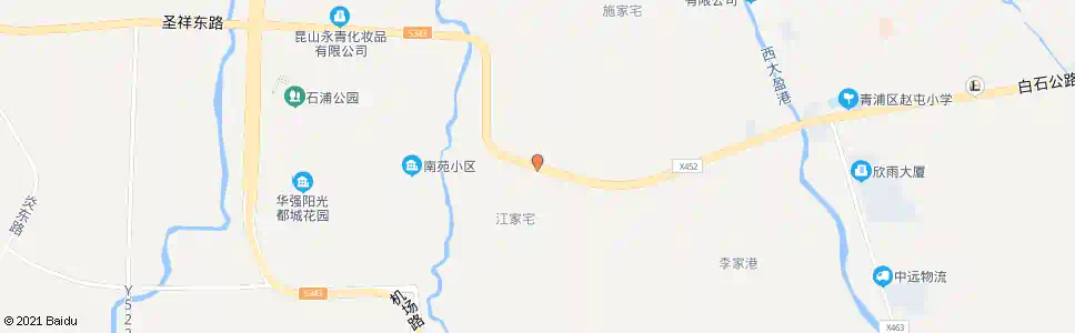 上海白石公路江家村_公交站地图_上海公交_妙搜公交查询2025