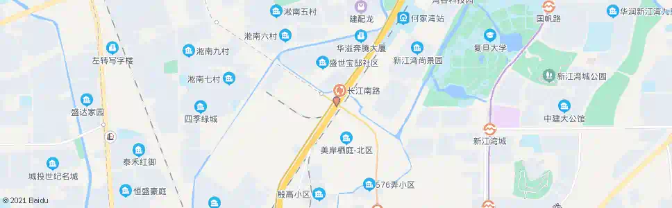 上海长江南路逸仙路_公交站地图_上海公交_妙搜公交查询2025