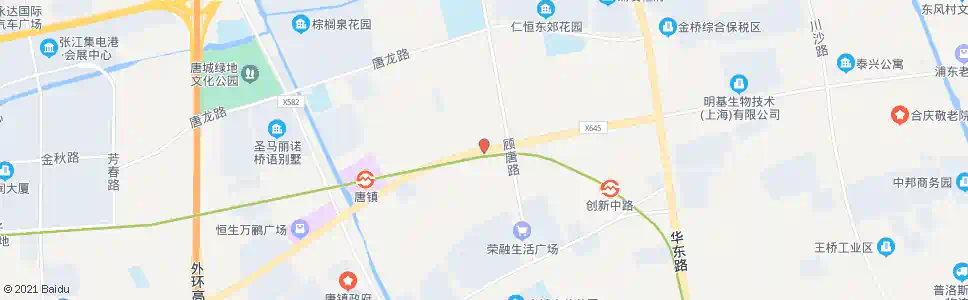 上海高科东路顾唐路_公交站地图_上海公交_妙搜公交查询2025