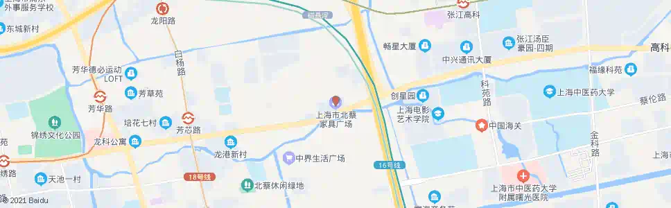 上海北蔡家具广场_公交站地图_上海公交_妙搜公交查询2025