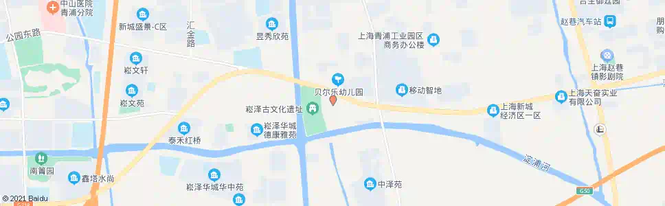 上海沪青平公路中泽路_公交站地图_上海公交_妙搜公交查询2025