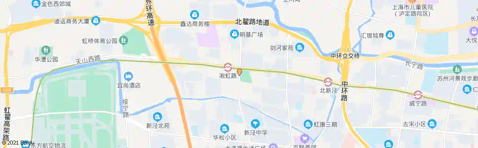 上海淞虹路天山西路_公交站地图_上海公交_妙搜公交查询2025