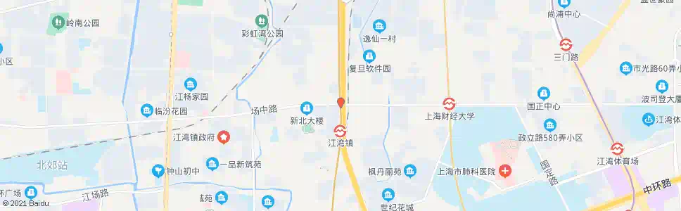 上海逸仙路场中路_公交站地图_上海公交_妙搜公交查询2025