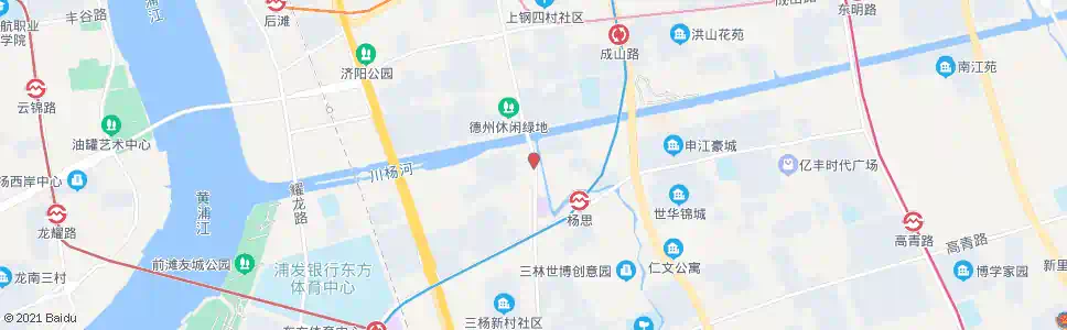 上海长清路杨新路_公交站地图_上海公交_妙搜公交查询2025