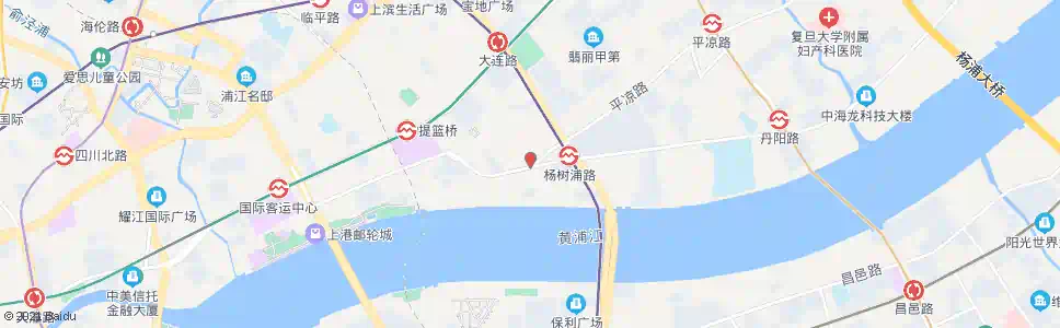 上海杨树浦路临潼路_公交站地图_上海公交_妙搜公交查询2025