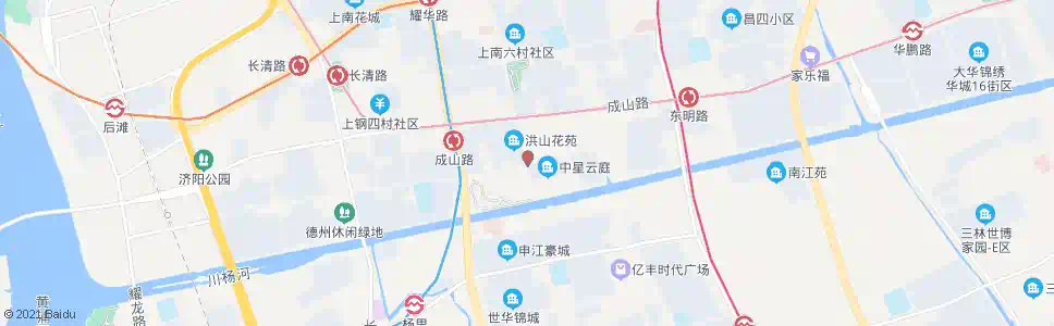 上海洪山路德州路_公交站地图_上海公交_妙搜公交查询2025