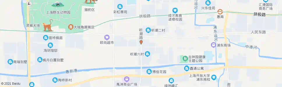 上海听潮路人民西路_公交站地图_上海公交_妙搜公交查询2025