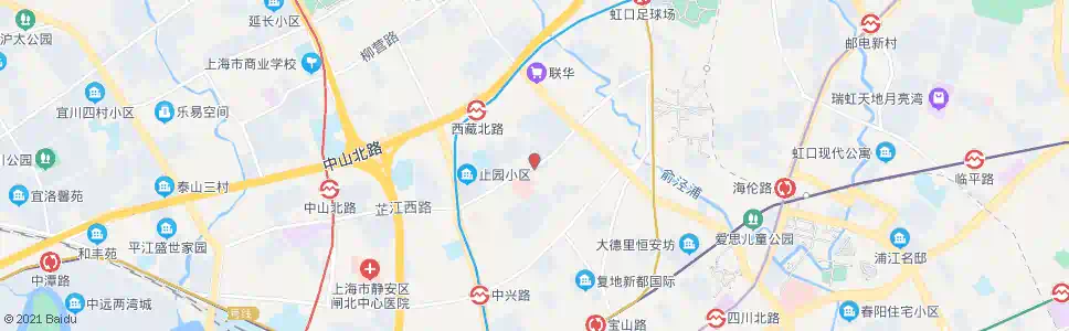 上海宝昌路芷江中路_公交站地图_上海公交_妙搜公交查询2025