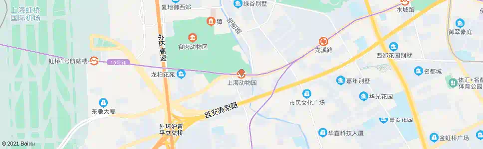 上海上海动物园(延安西路虹桥路)_公交站地图_上海公交_妙搜公交查询2025