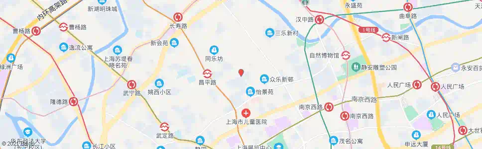 上海西康路康定路_公交站地图_上海公交_妙搜公交查询2025