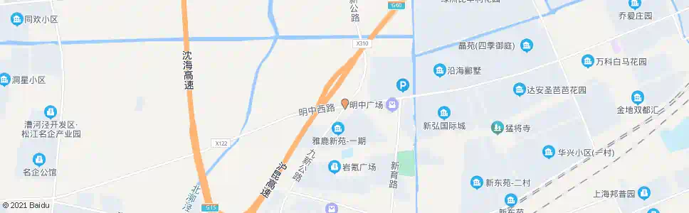 上海九新路明中路_公交站地图_上海公交_妙搜公交查询2025