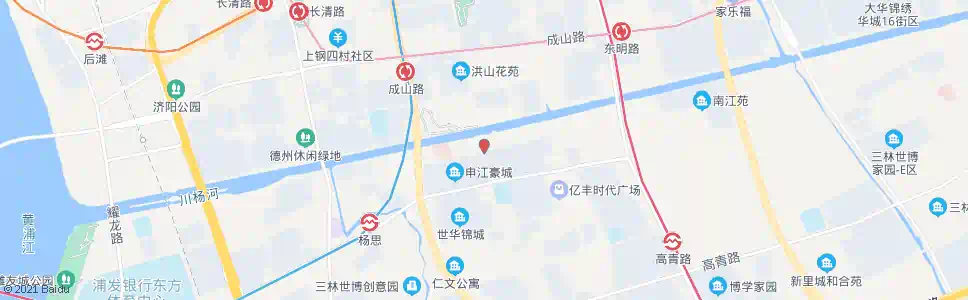 上海杨新东路洪山路_公交站地图_上海公交_妙搜公交查询2025