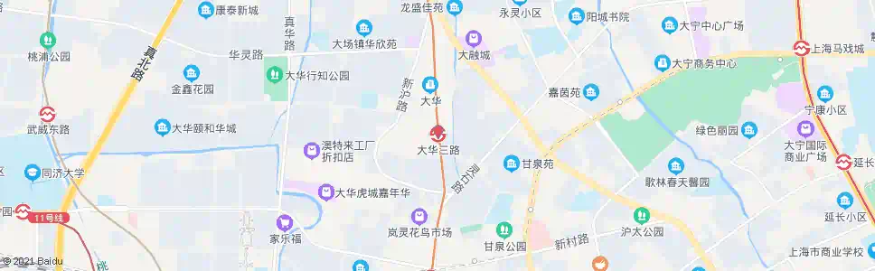 上海大华三路站_公交站地图_上海公交_妙搜公交查询2025