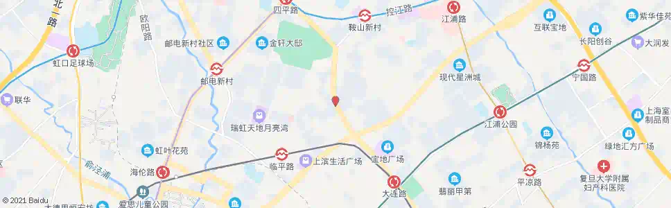 上海大连路飞虹路_公交站地图_上海公交_妙搜公交查询2025