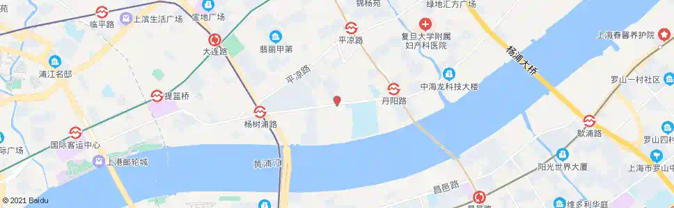 上海杨树浦路许昌路_公交站地图_上海公交_妙搜公交查询2025