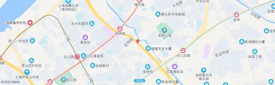 上海金桥路金杨路_公交站地图_上海公交_妙搜公交查询2025
