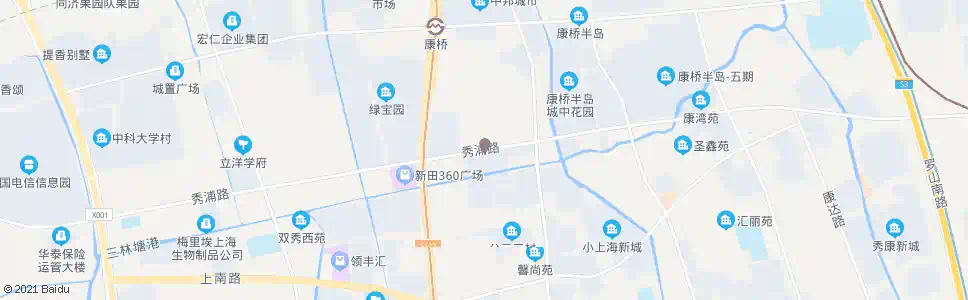 上海康沈路秀浦路_公交站地图_上海公交_妙搜公交查询2025