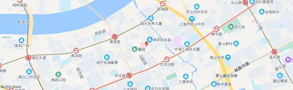 上海苗圃路定水路(公利医院)_公交站地图_上海公交_妙搜公交查询2025