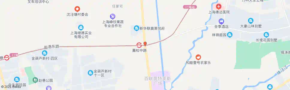 上海盈港东路嘉松中路_公交站地图_上海公交_妙搜公交查询2025