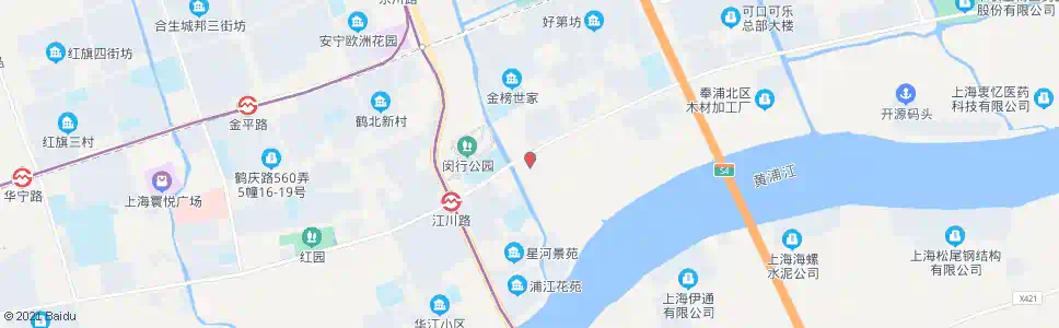 上海平山路江川东路_公交站地图_上海公交_妙搜公交查询2025