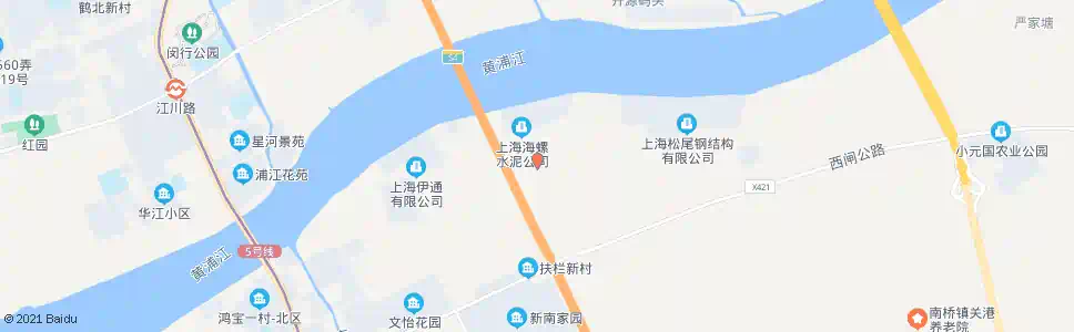上海西渡水泥厂(招呼站)_公交站地图_上海公交_妙搜公交查询2025