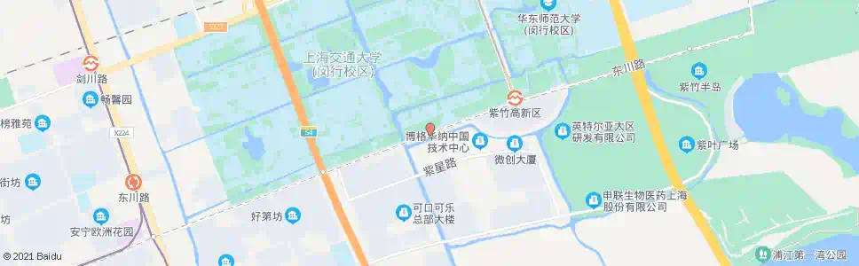 上海东川路淡水河桥_公交站地图_上海公交_妙搜公交查询2025