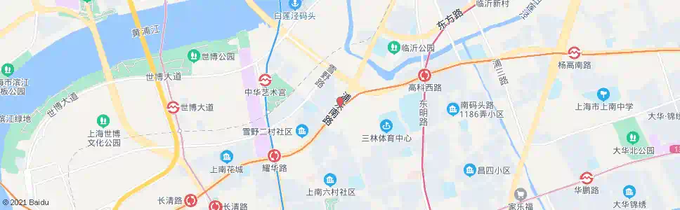 上海高科西路浦东南路(长途东站)_公交站地图_上海公交_妙搜公交查询2025