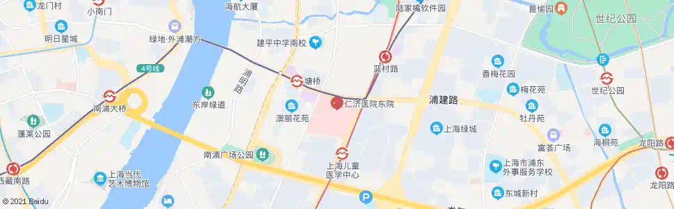 上海浦建路东方路(仁济医院)_公交站地图_上海公交_妙搜公交查询2025