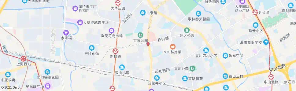 上海甘泉新村_公交站地图_上海公交_妙搜公交查询2025