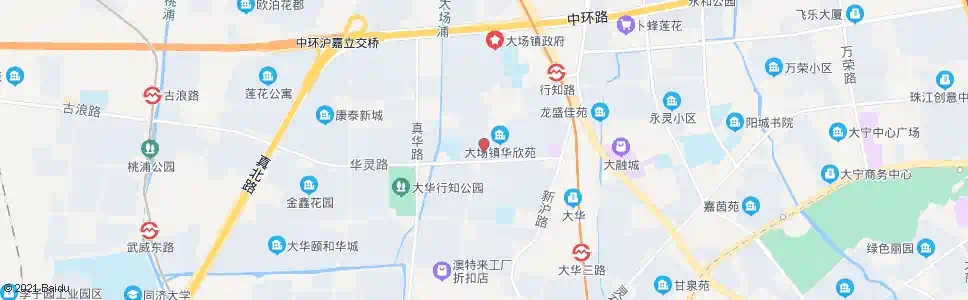 上海大华路华灵西路_公交站地图_上海公交_妙搜公交查询2025