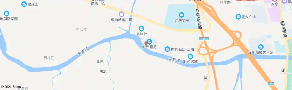 上海滨江支路时代佳苑_公交站地图_上海公交_妙搜公交查询2025