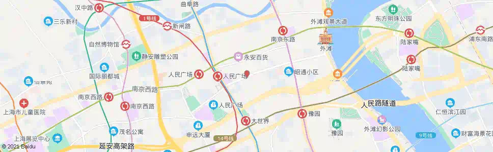 上海福州路浙江中路_公交站地图_上海公交_妙搜公交查询2025