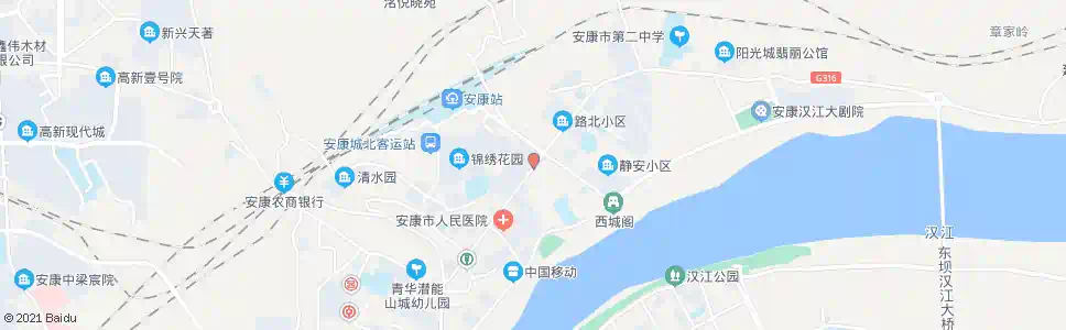 安康江北饭店_公交站地图_安康公交_妙搜公交查询2025