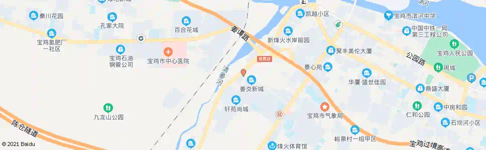 宝鸡清姜河加油站_公交站地图_宝鸡公交_妙搜公交查询2025